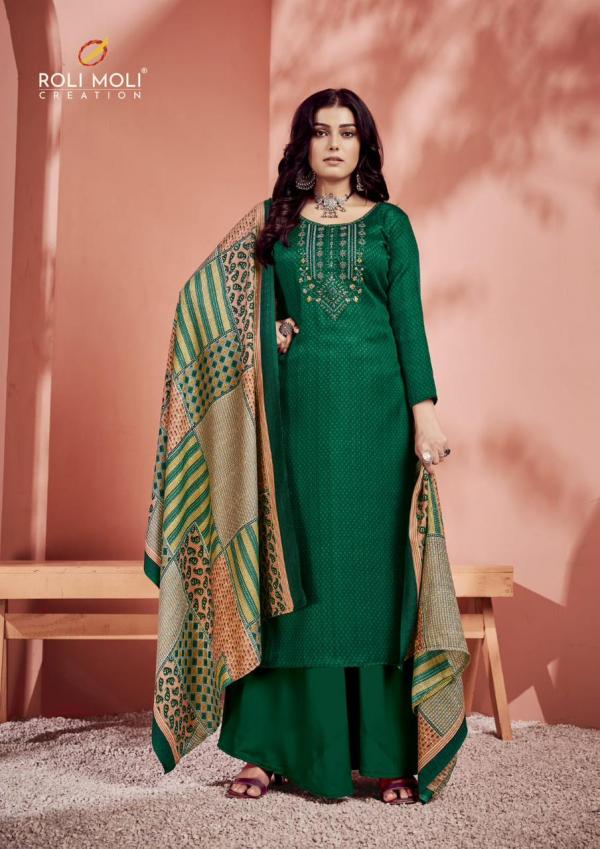 Roli Moli Maayera Embroidery Wear Pashmina Dress Material